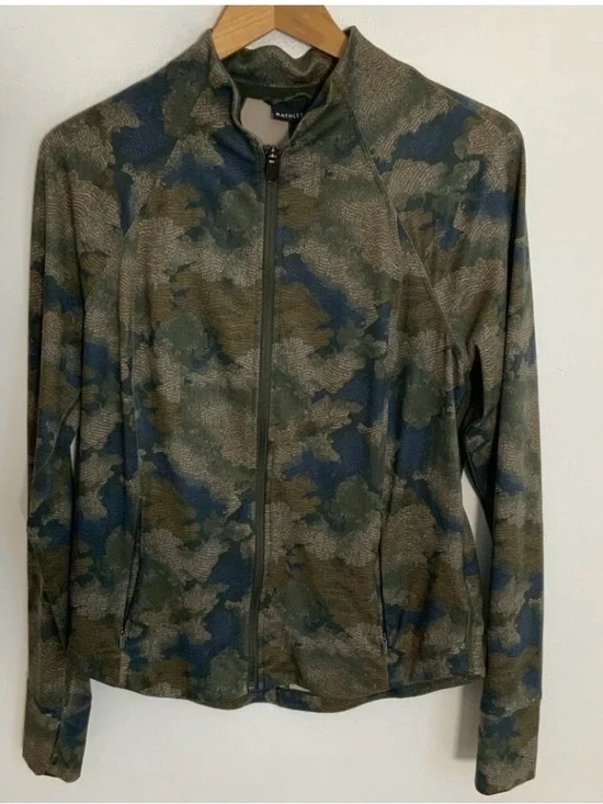 ATHLETA SALUTATION JACKET SIZE MEDIUM Green and Blue - Picture 4 of 4